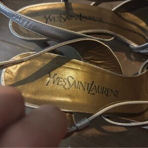 Yves Saint Laurent Silver and Gold heels / Sandals
